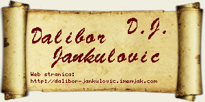 Dalibor Jankulović vizit kartica